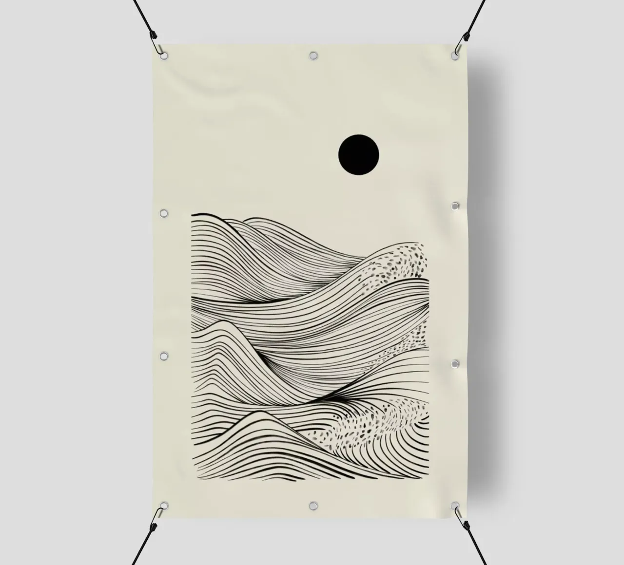 Speckled Waves telo in pvc da Graphite