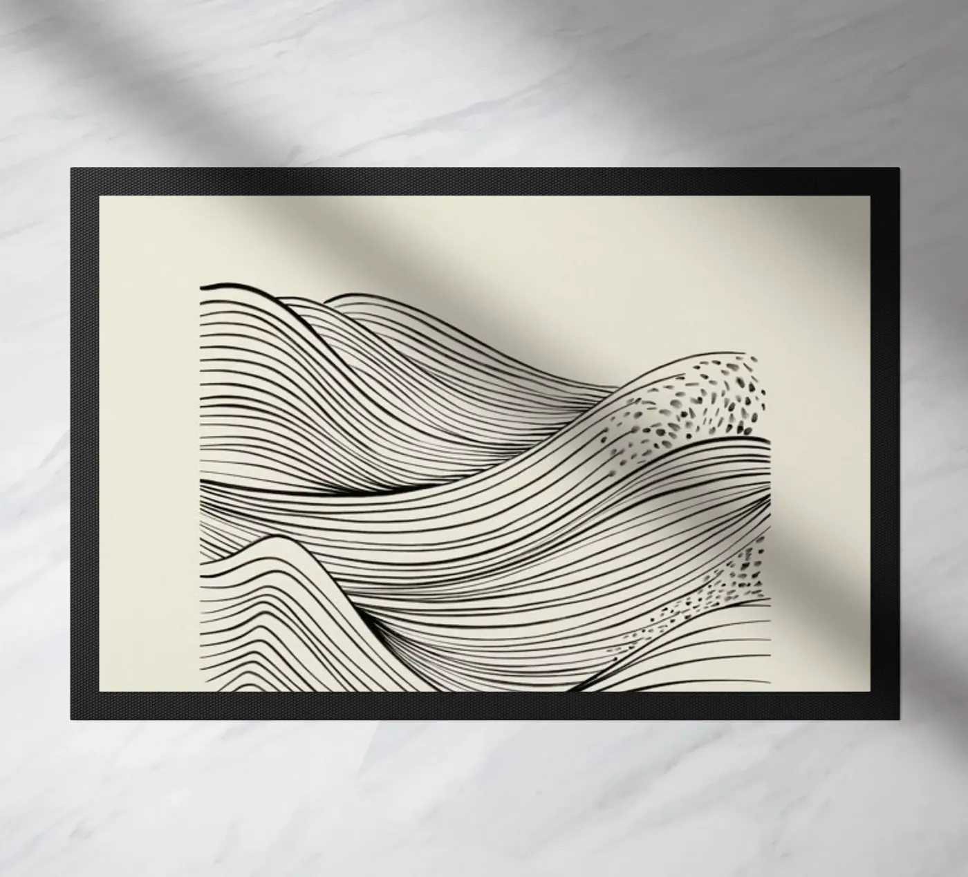 Speckled Waves deurmat van Graphite