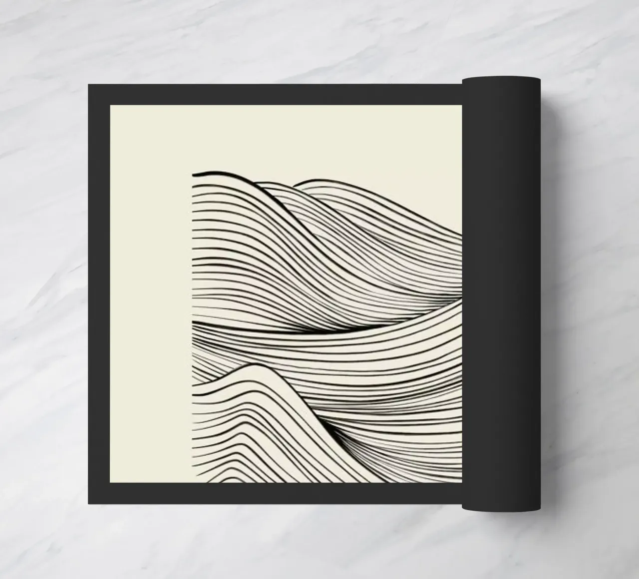 Speckled Waves deurmat van Graphite