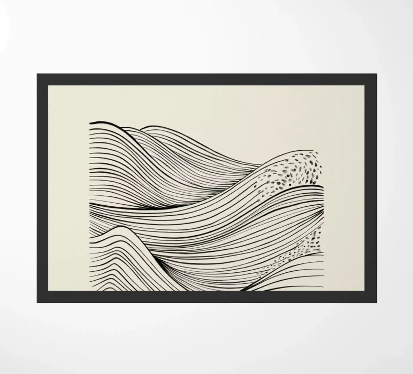 Speckled Waves deurmat van Graphite