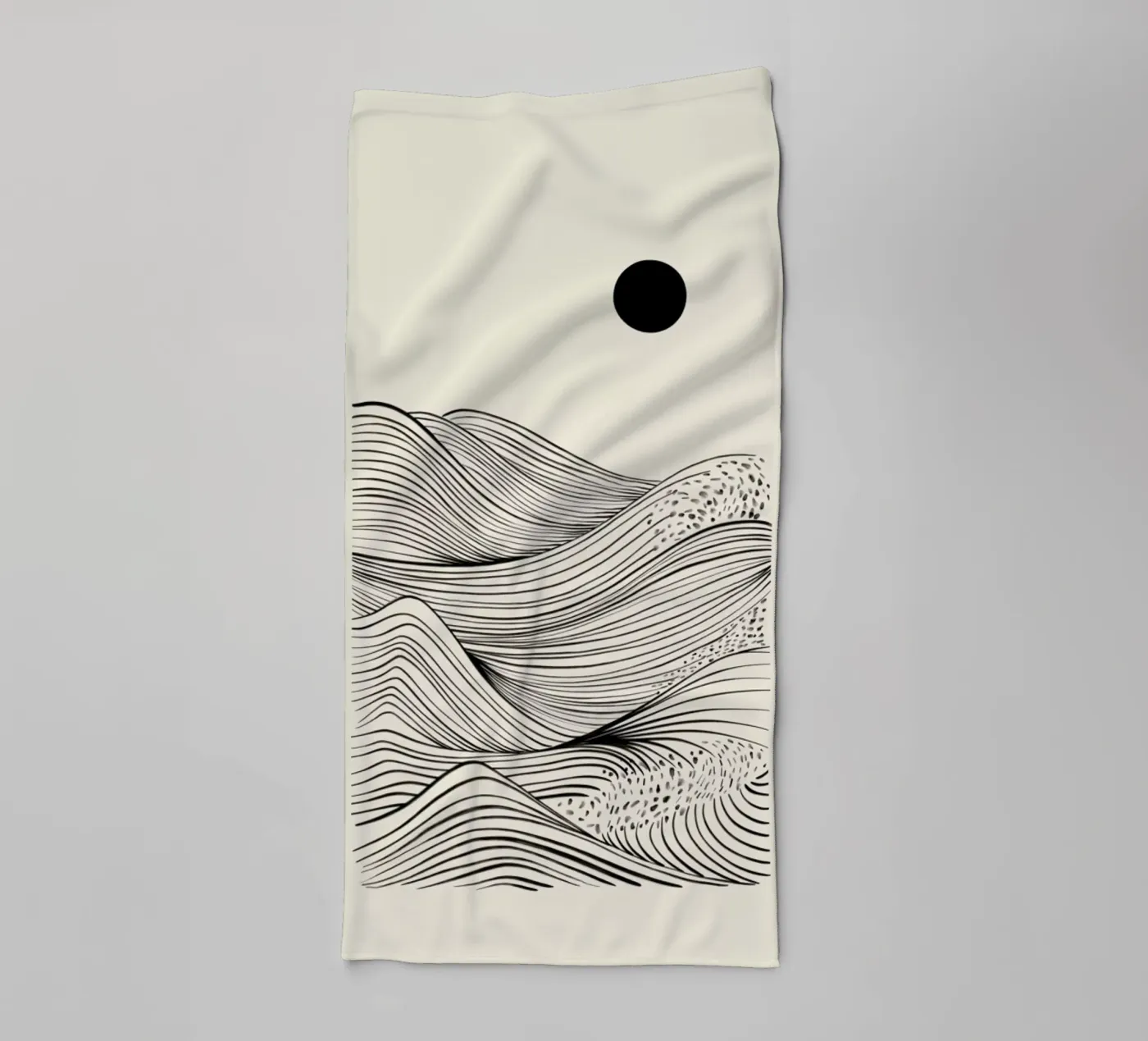 Speckled Waves Handtuch von Graphite