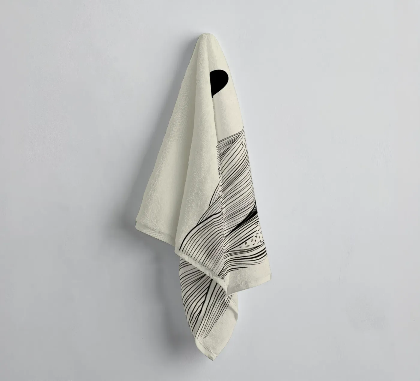 Speckled Waves Handtuch von Graphite