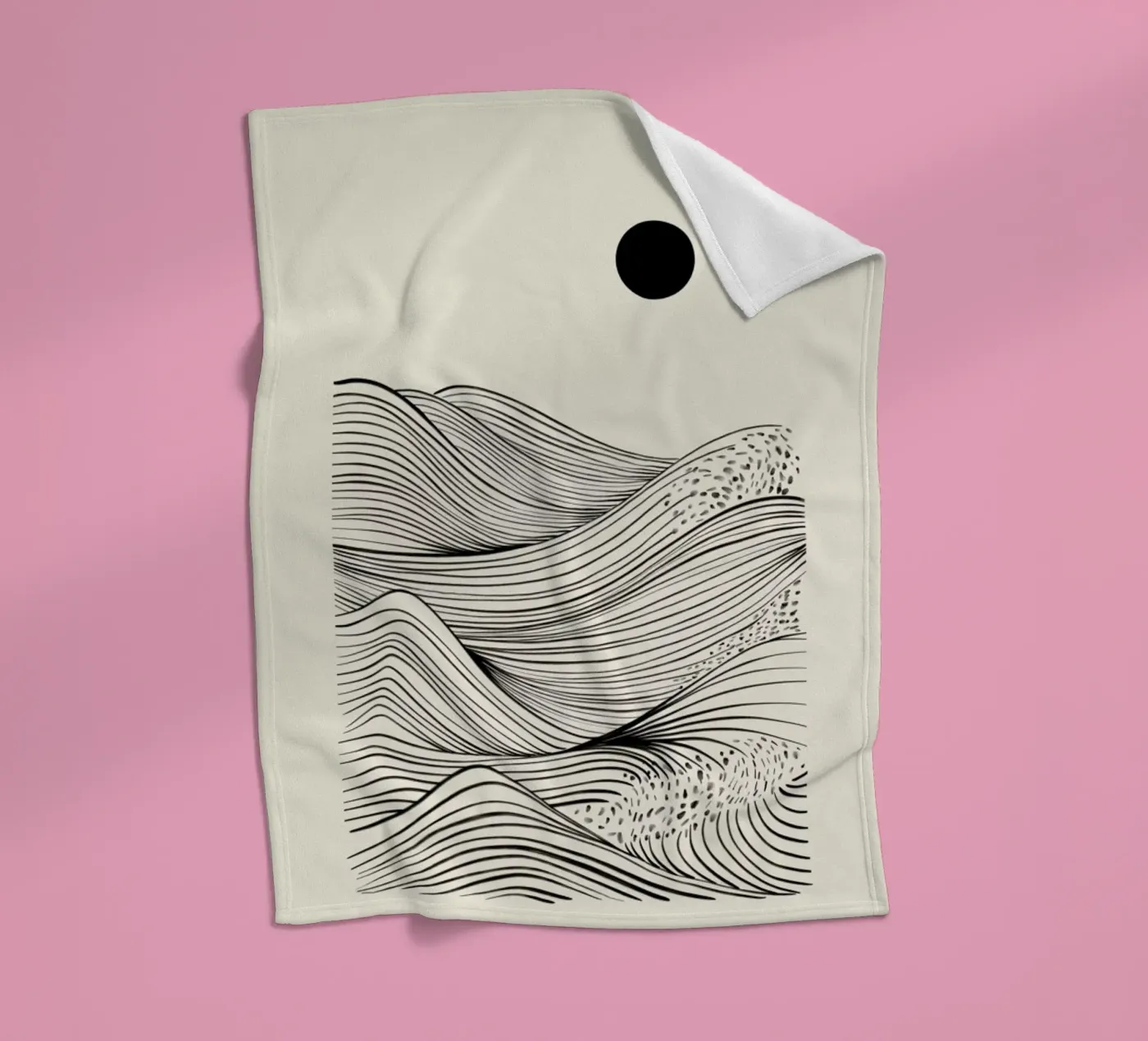 Speckled Waves Fleecedecke von Graphite