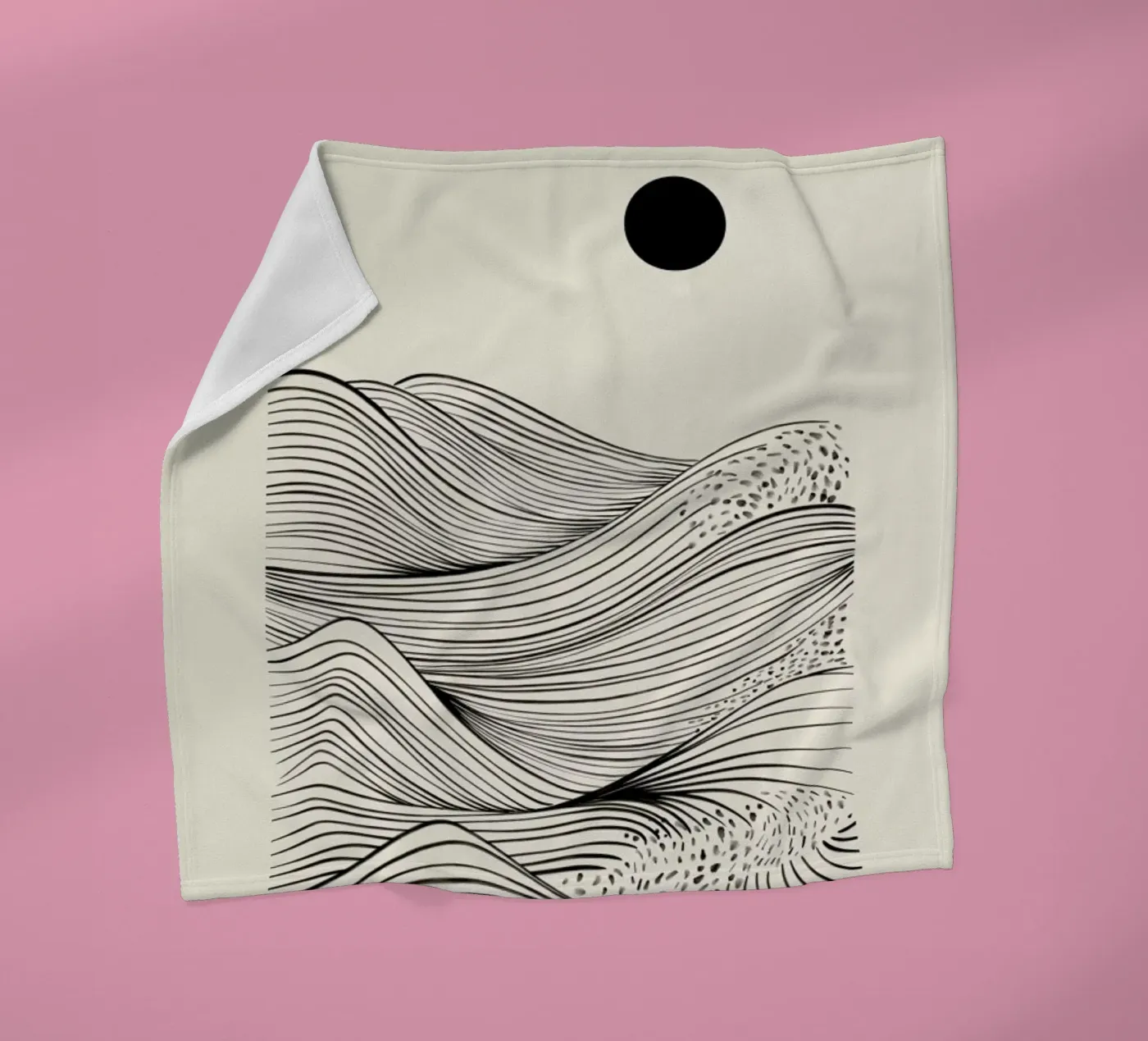 Speckled Waves Fleecedecke von Graphite