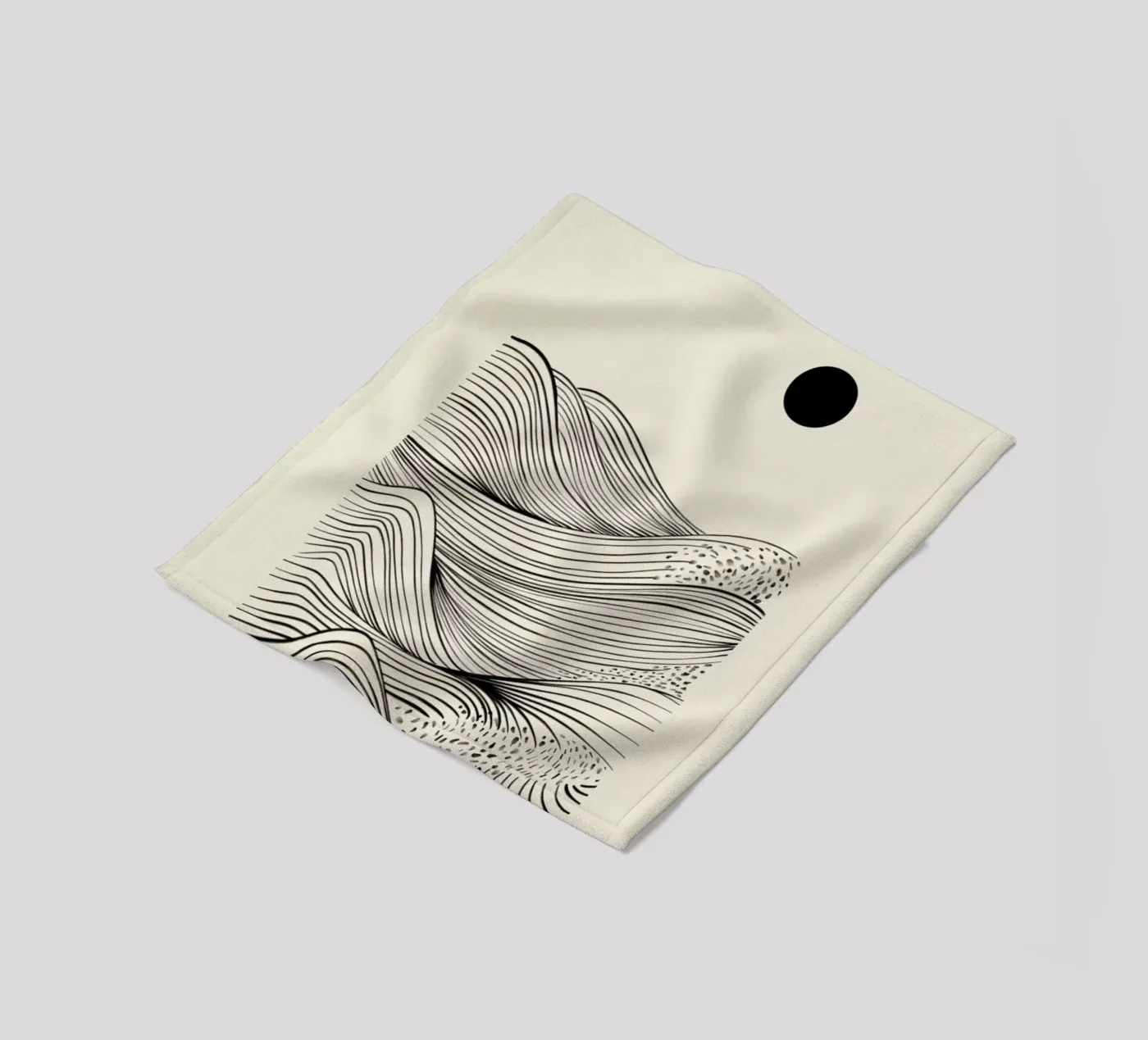 Speckled Waves Fleecedecke von Graphite