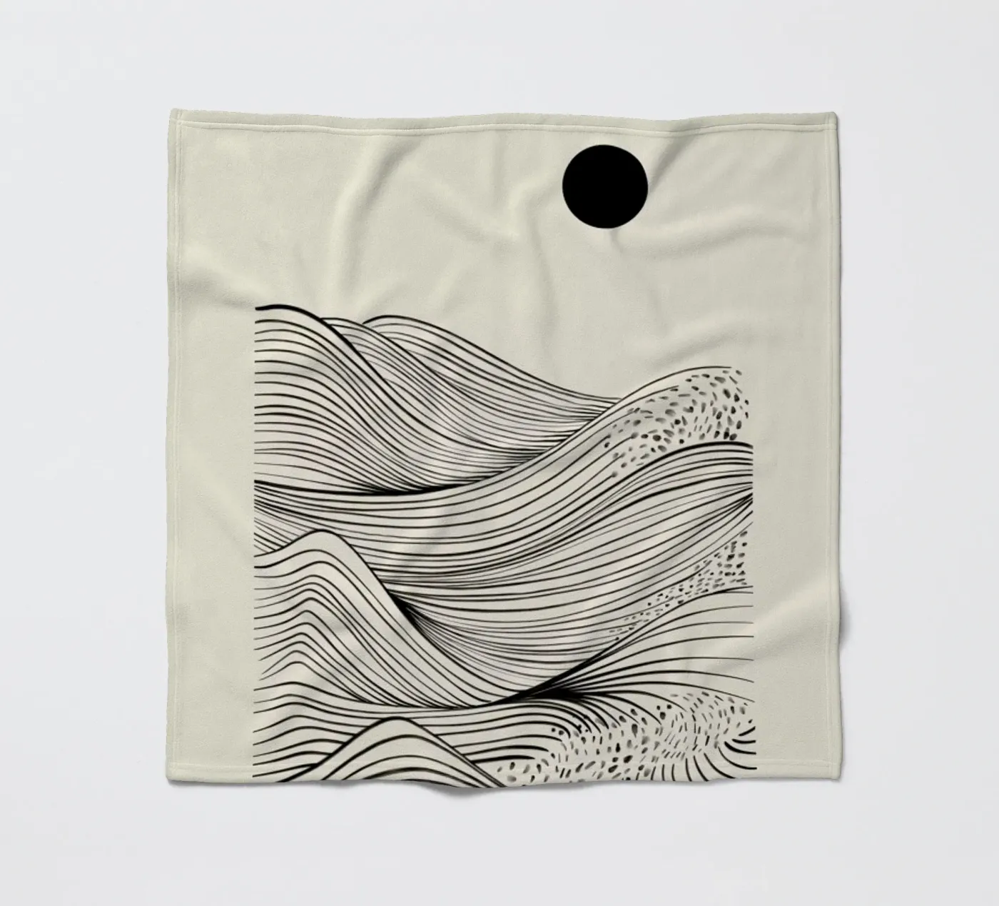 Speckled Waves Fleecedecke von Graphite