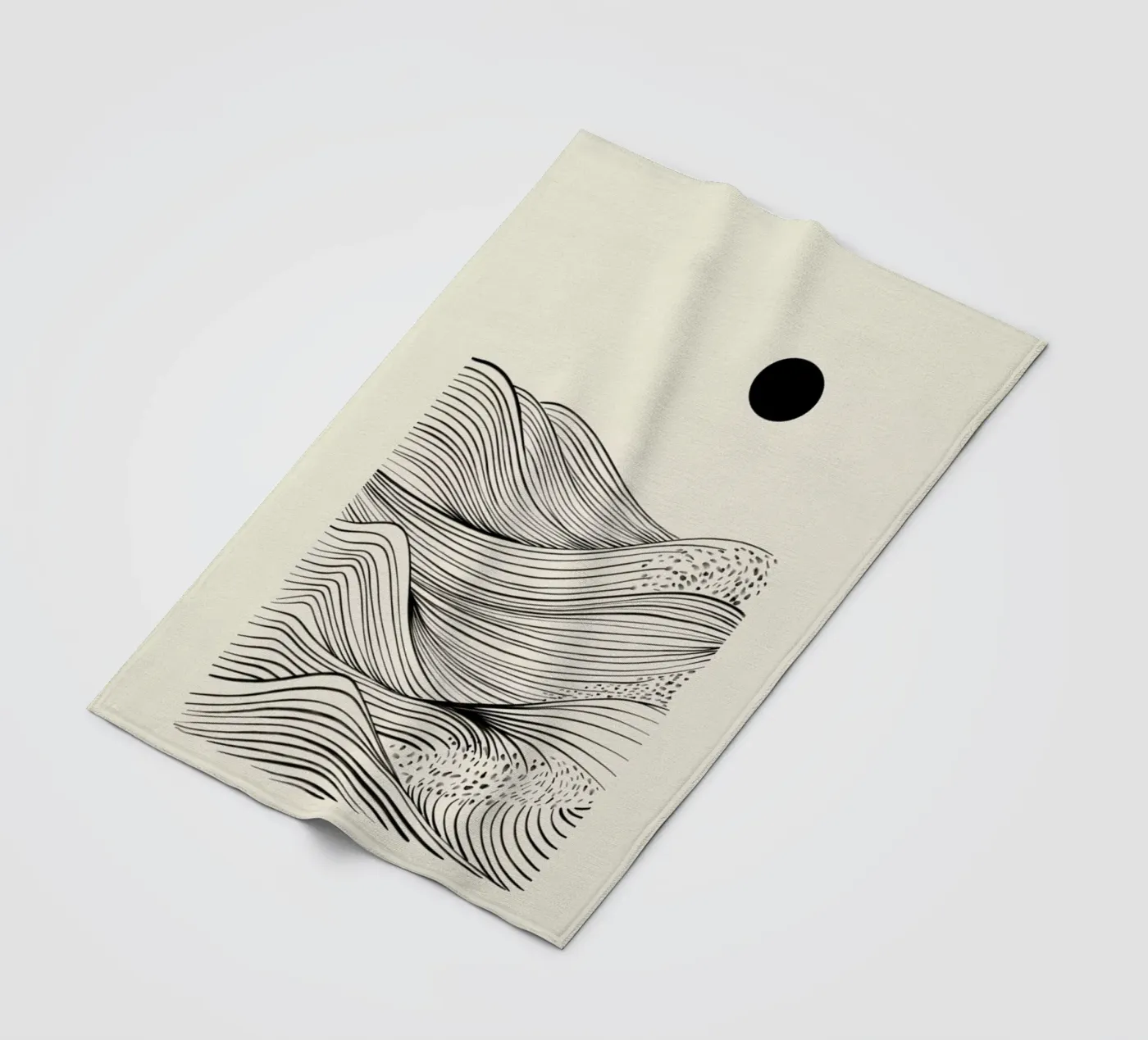 Speckled Waves Fleecedecke von Graphite