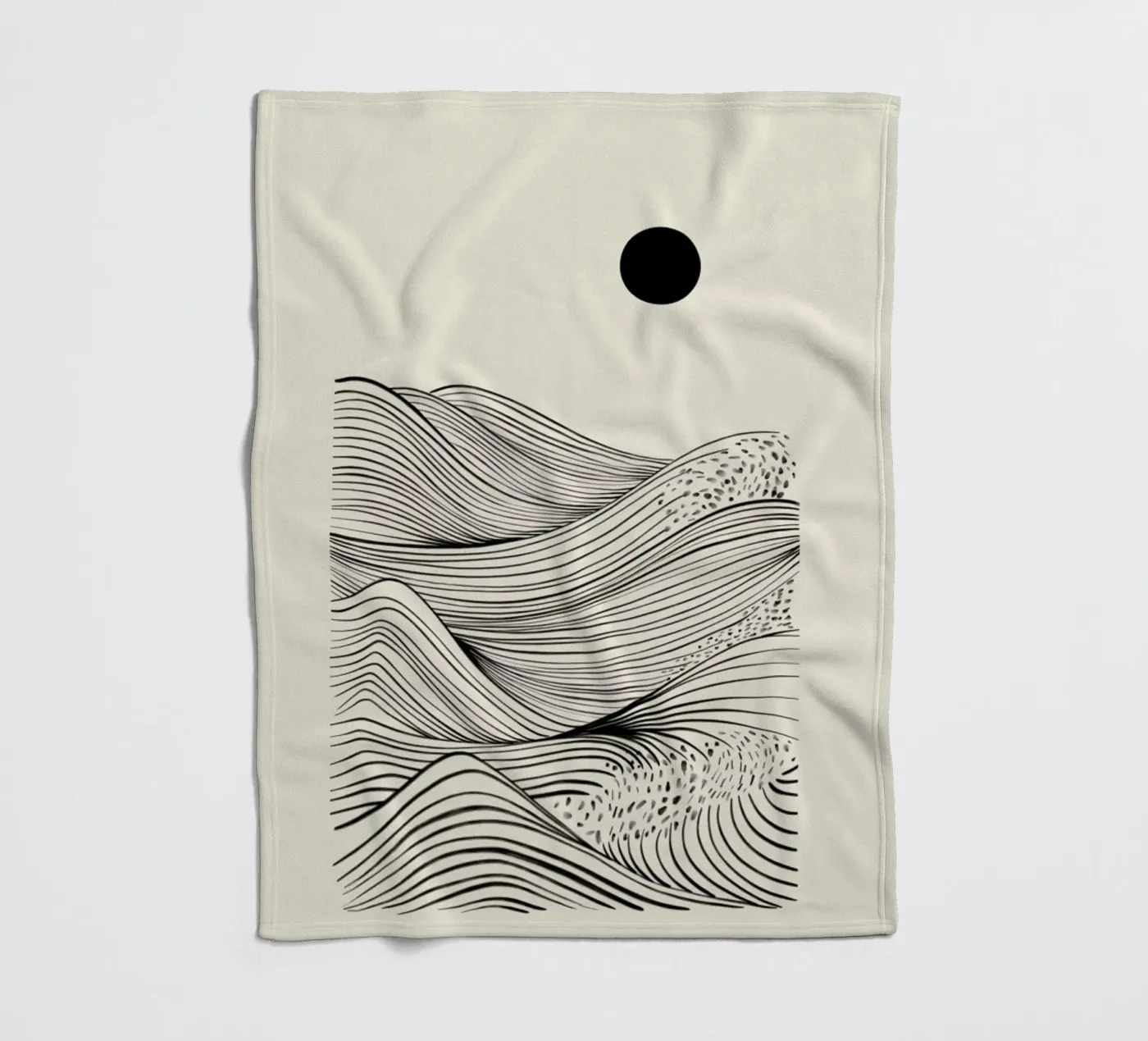 Speckled Waves Fleecedecke von Graphite