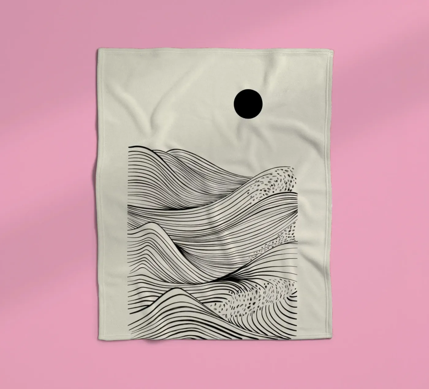 Speckled Waves Fleecedecke von Graphite