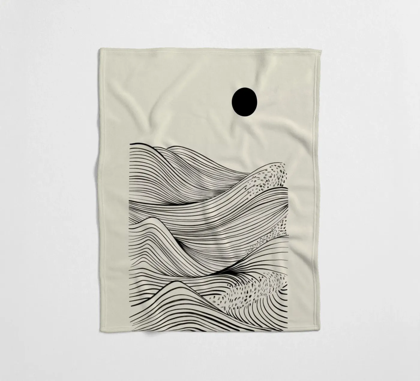 Speckled Waves Fleecedecke von Graphite