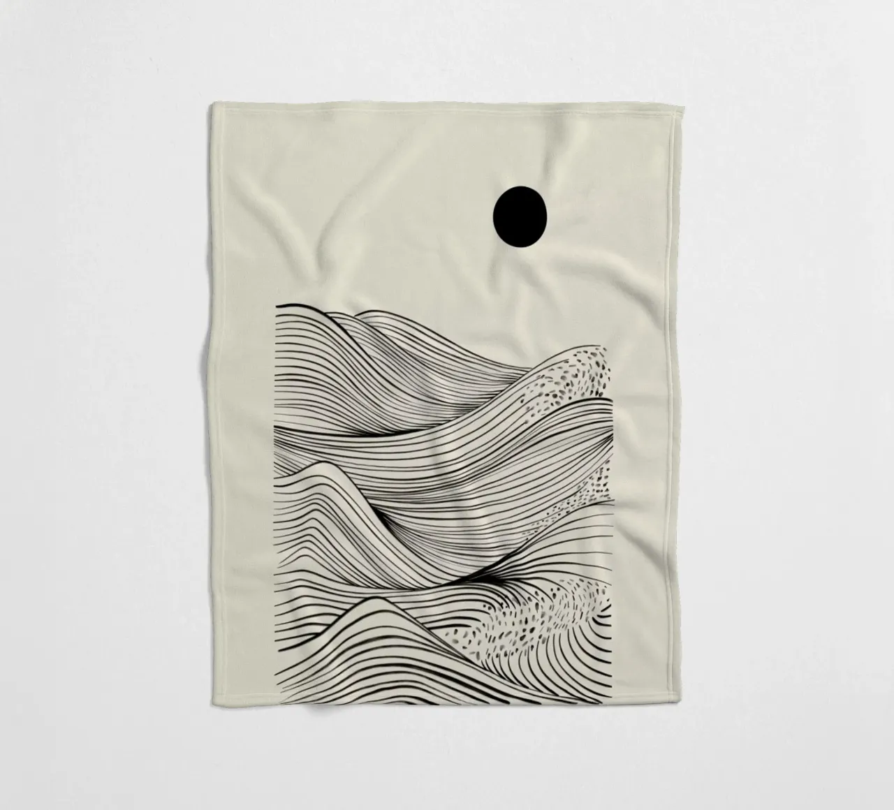 Speckled Waves fleecedeken van Graphite