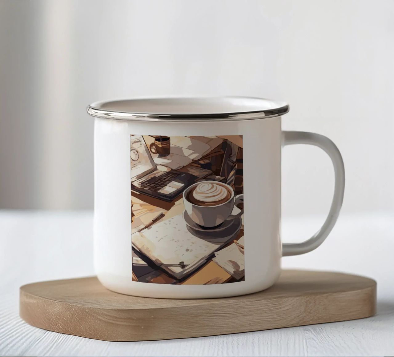 tazza da caffè tazza in smalto da Kevin Walters