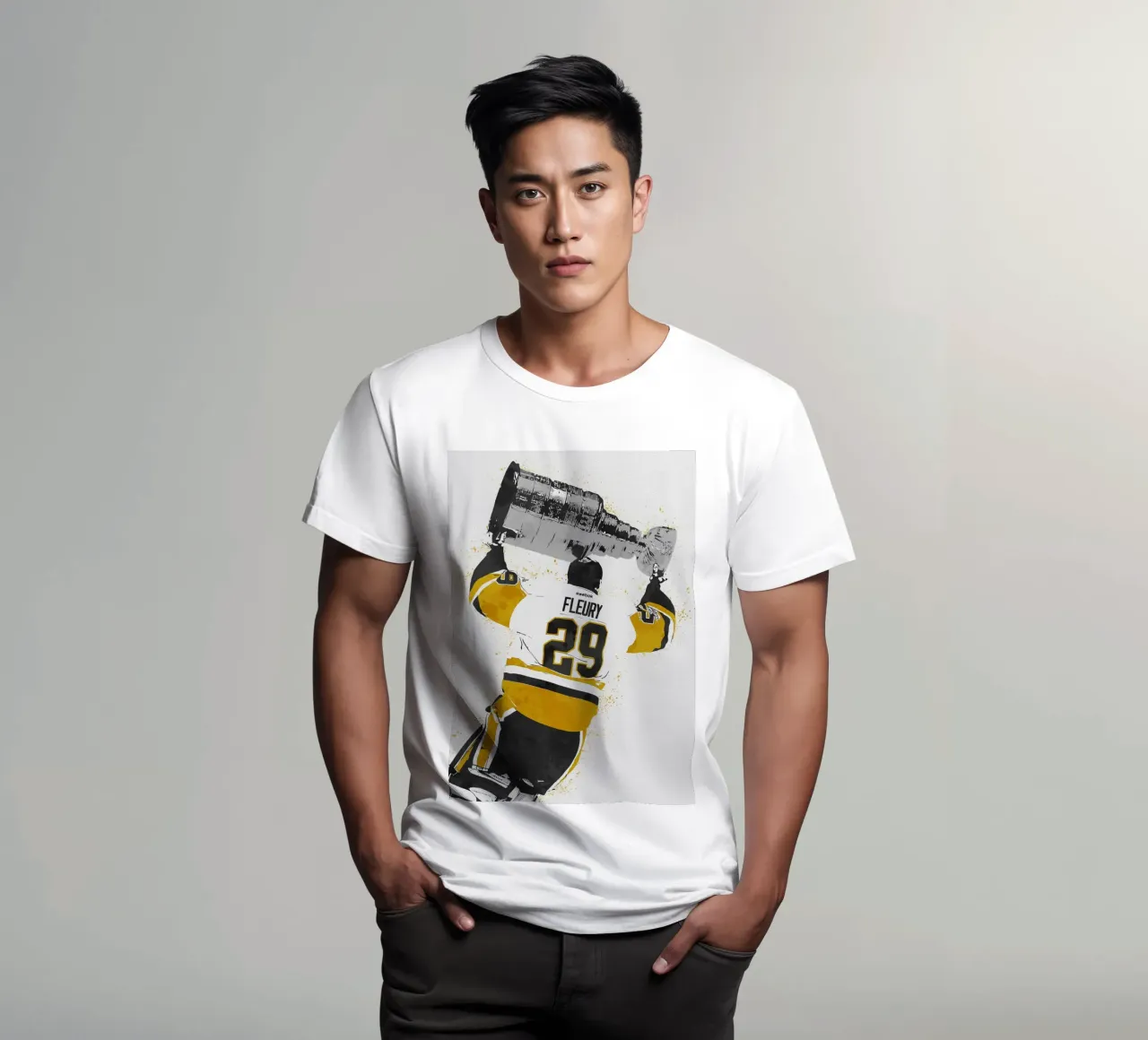 Marc-Andre Fleury Pittsburgh Penguins t-shirt da tenten
