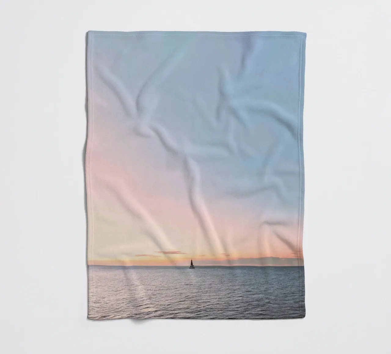 Sail Away to Serenity: Your Daily Dose of Sunset Bliss fleece blanket by zenitt