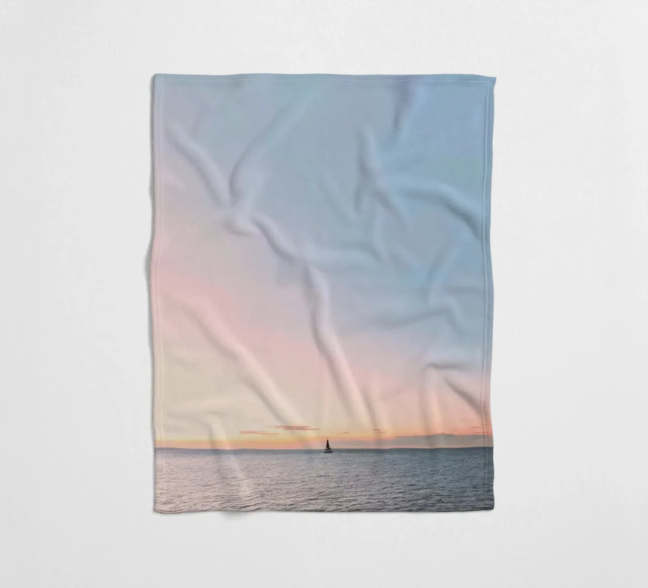 Sail Away to Serenity: Your Daily Dose of Sunset Bliss fleece blanket by zenitt