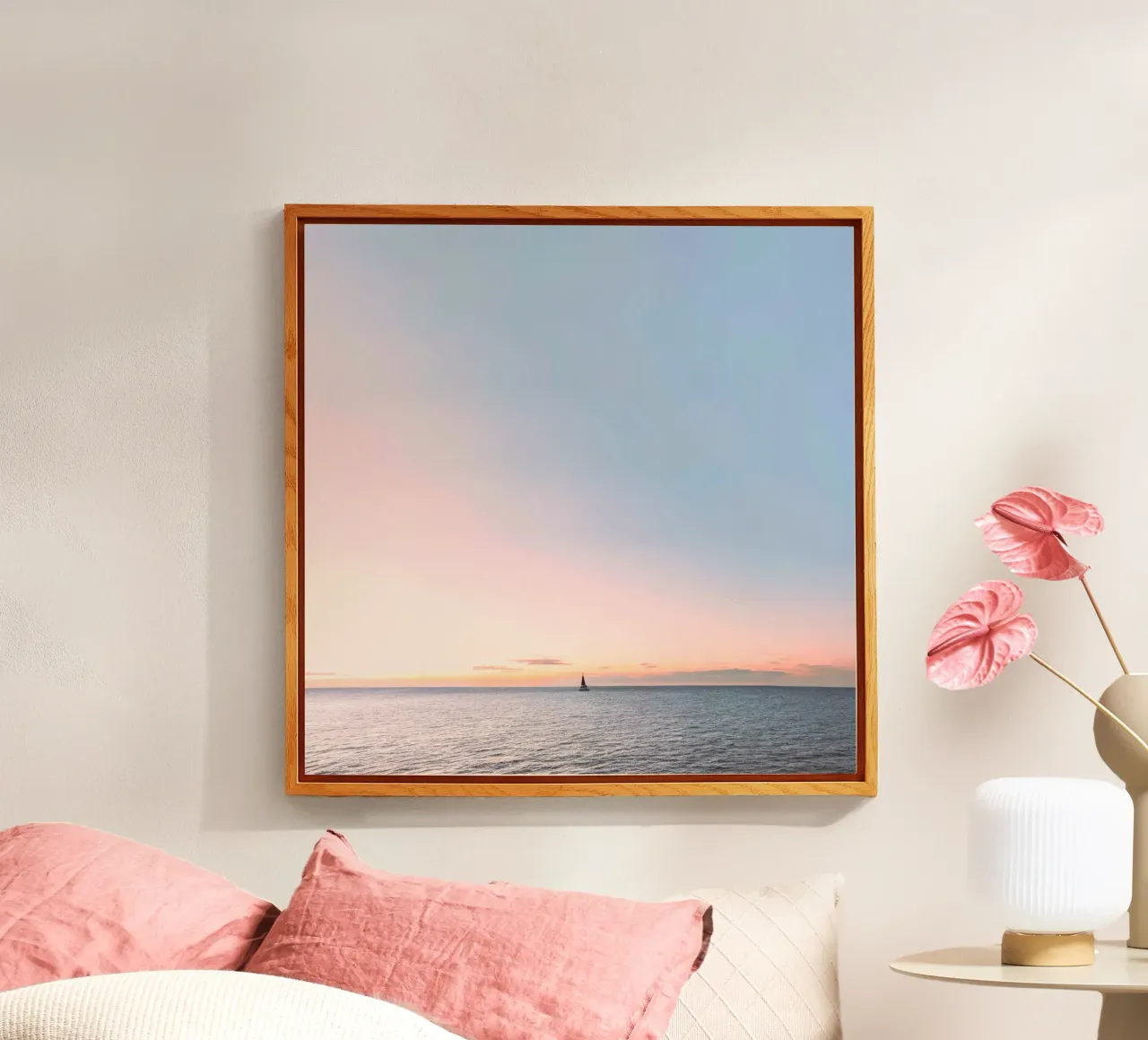 Sail Away to Serenity: Your Daily Dose of Sunset Bliss acrylic glass by zenitt