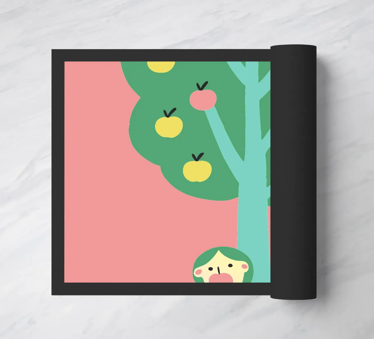 Manger une pomme paillasson de TRENDY POSTER SHOP