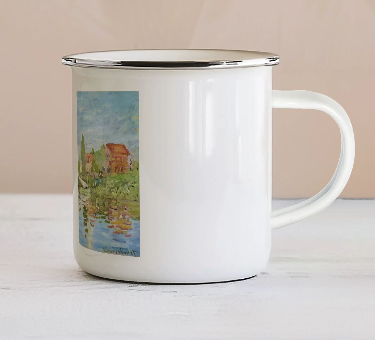 Regate ad Argenteuil" di Claude Monet (1872). tazza in smalto da Monet Art Prints