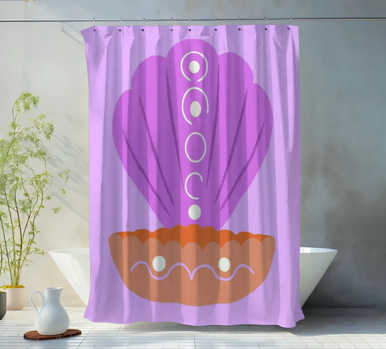 Perlmuscheln Duschvorhang von TRENDY POSTER SHOP