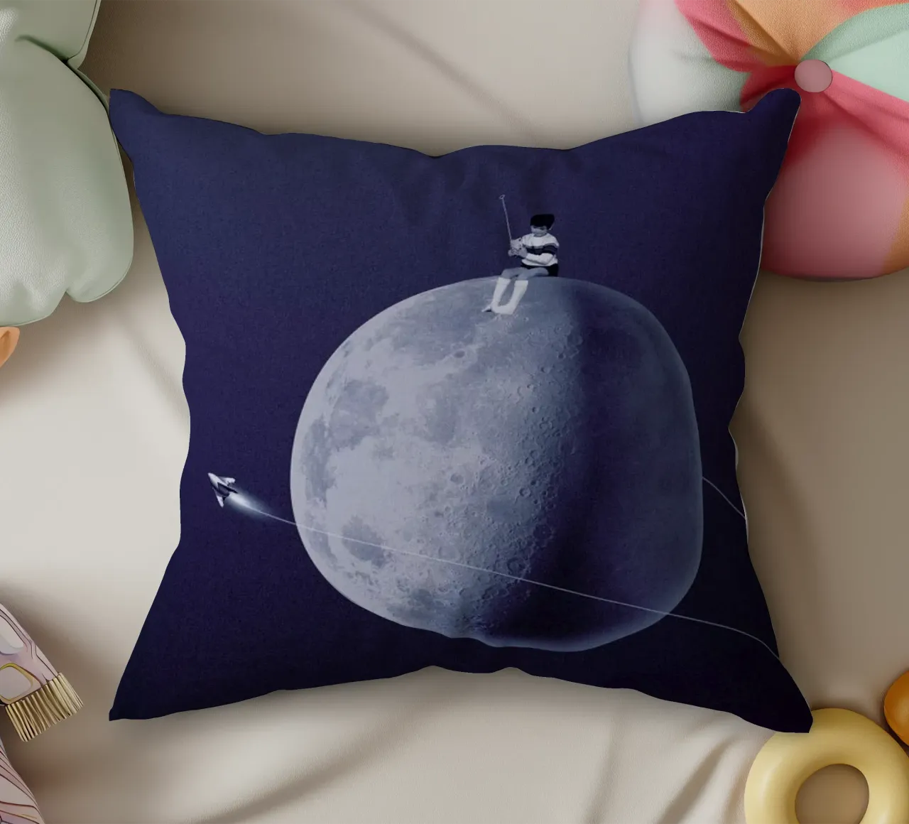 Moonboy cuscino da Maarten Léon