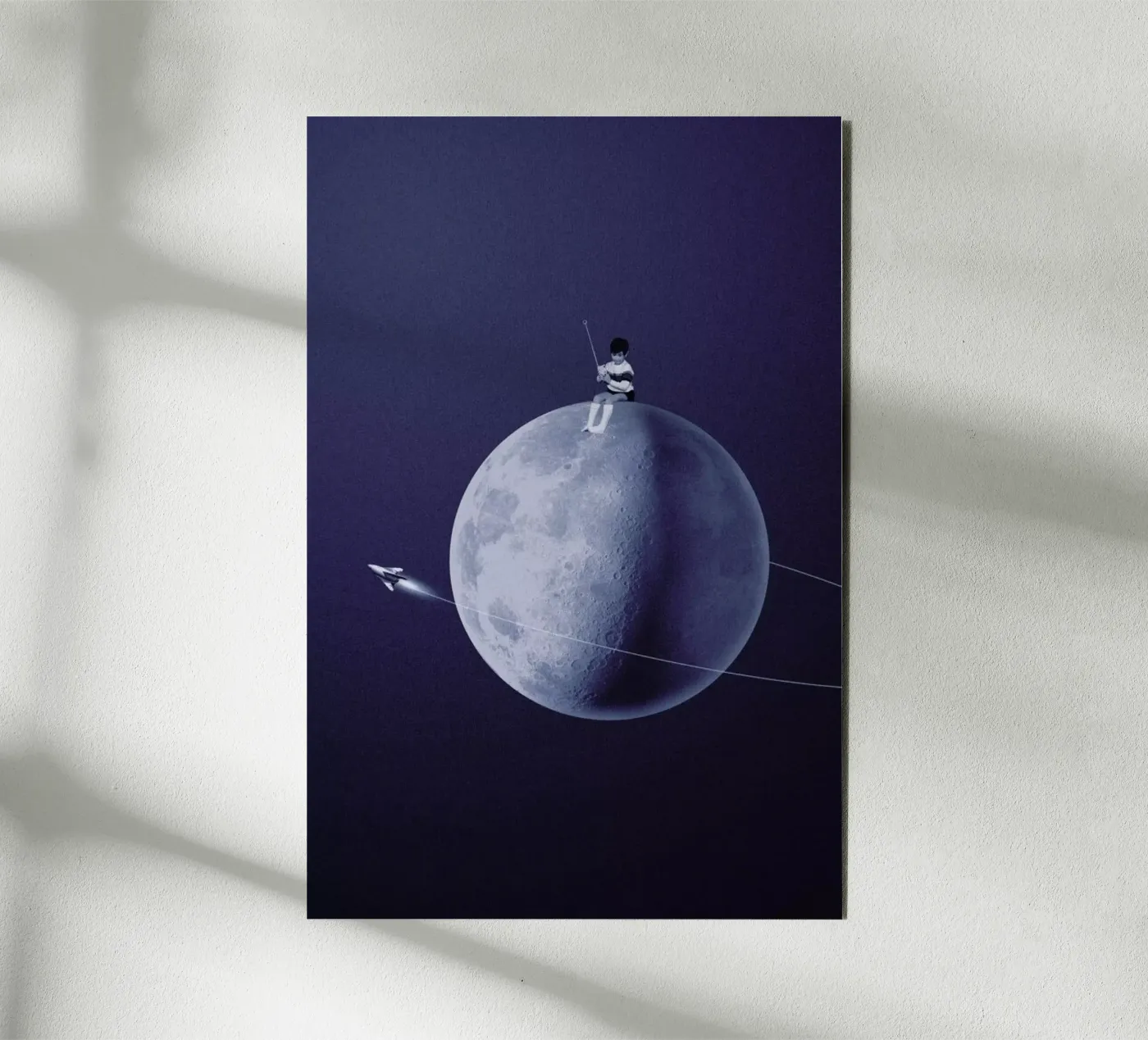 Moonboy alluminio dibond da Maarten Léon