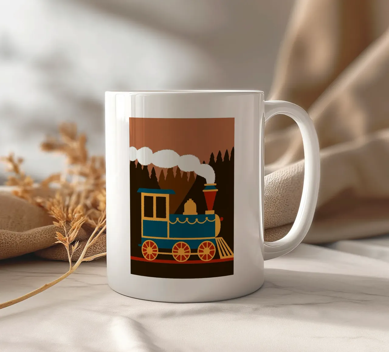 Train ceramic mug by TRENDY POSTER SHOP