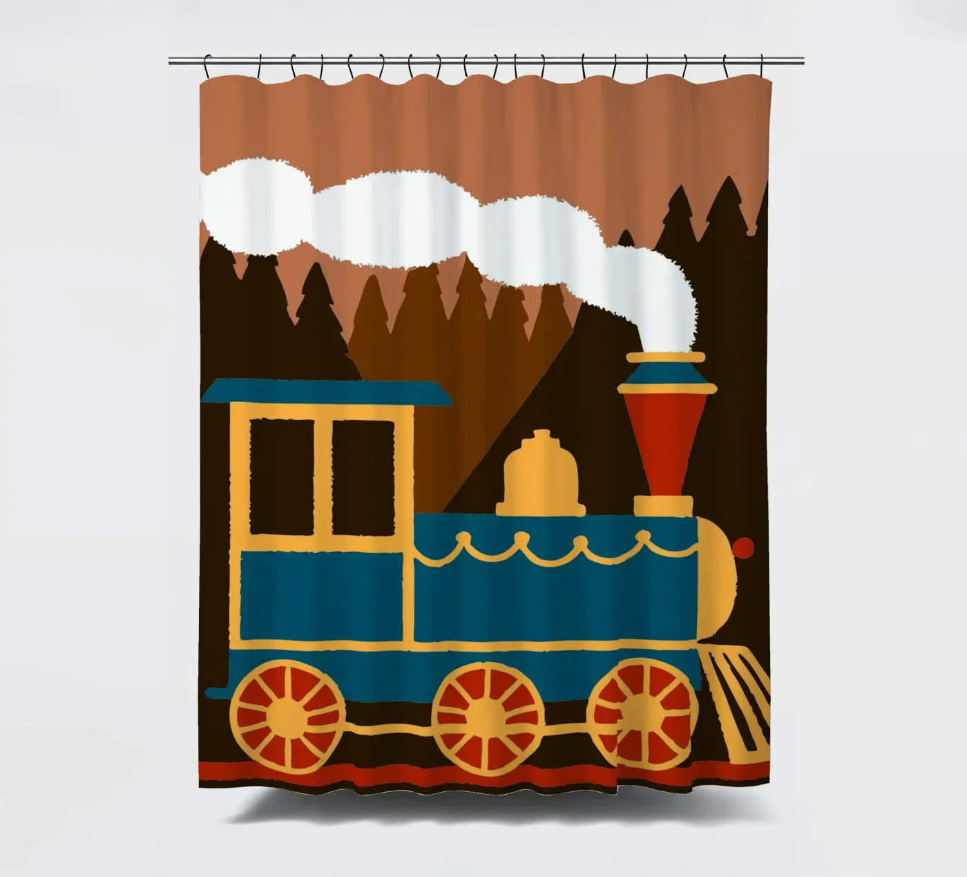 Train douchegordijn van TRENDY POSTER SHOP