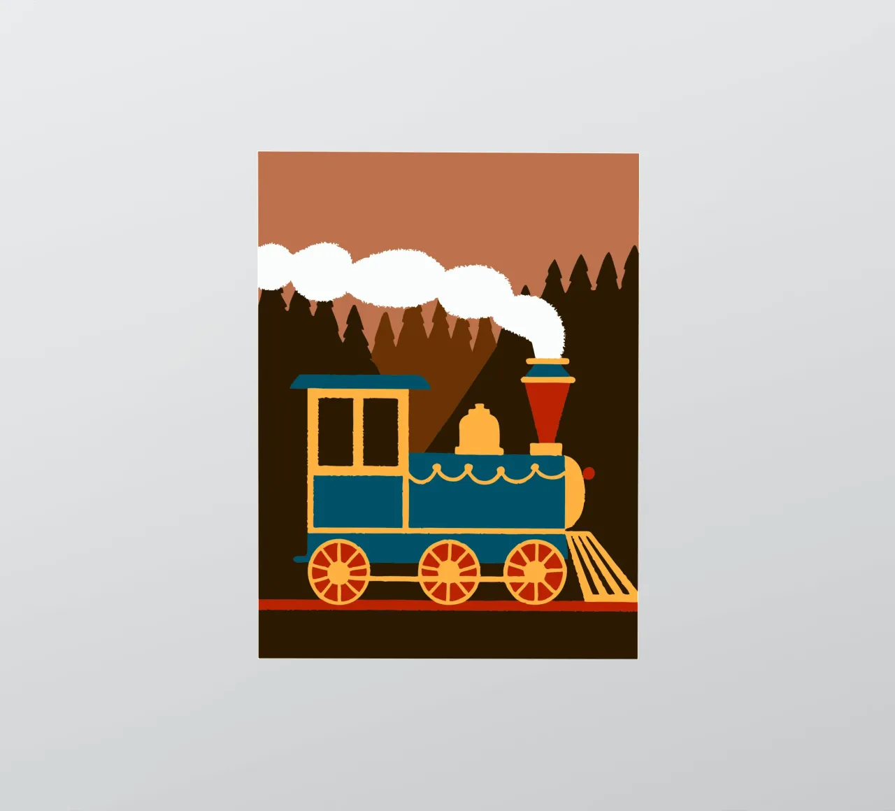 Train sticker by TRENDY POSTER SHOP