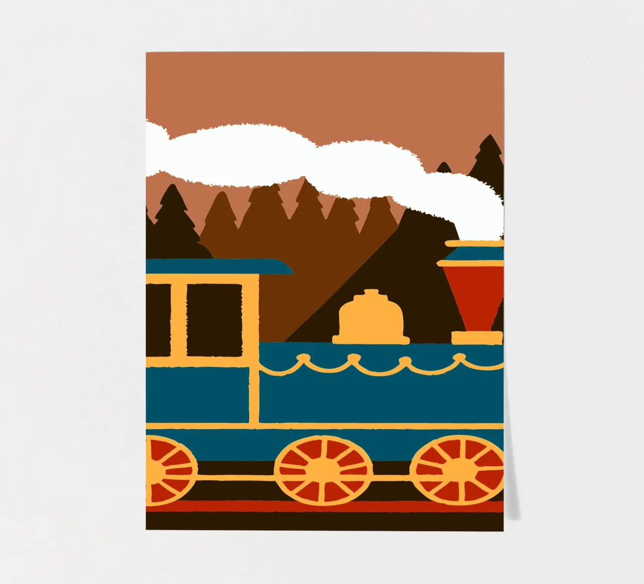 Train sticker sheet by TRENDY POSTER SHOP