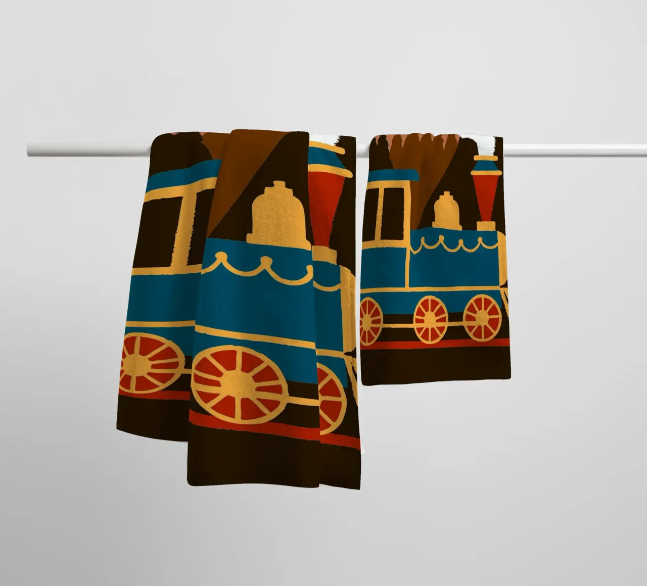 Train towel by TRENDY POSTER SHOP