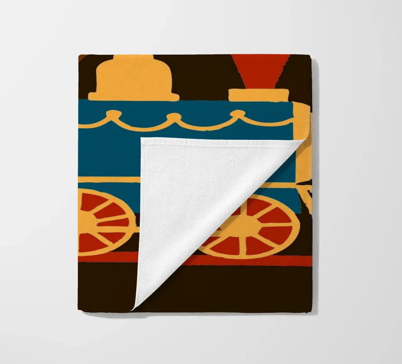 Trein strandhanddoek van TRENDY POSTER SHOP