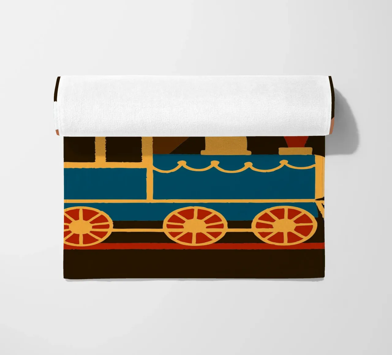 Trein strandhanddoek van TRENDY POSTER SHOP