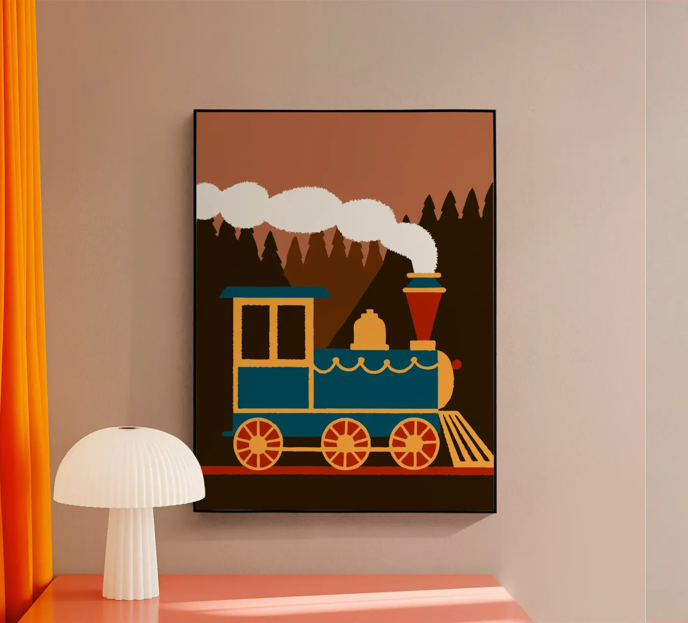Trein acryl van TRENDY POSTER SHOP