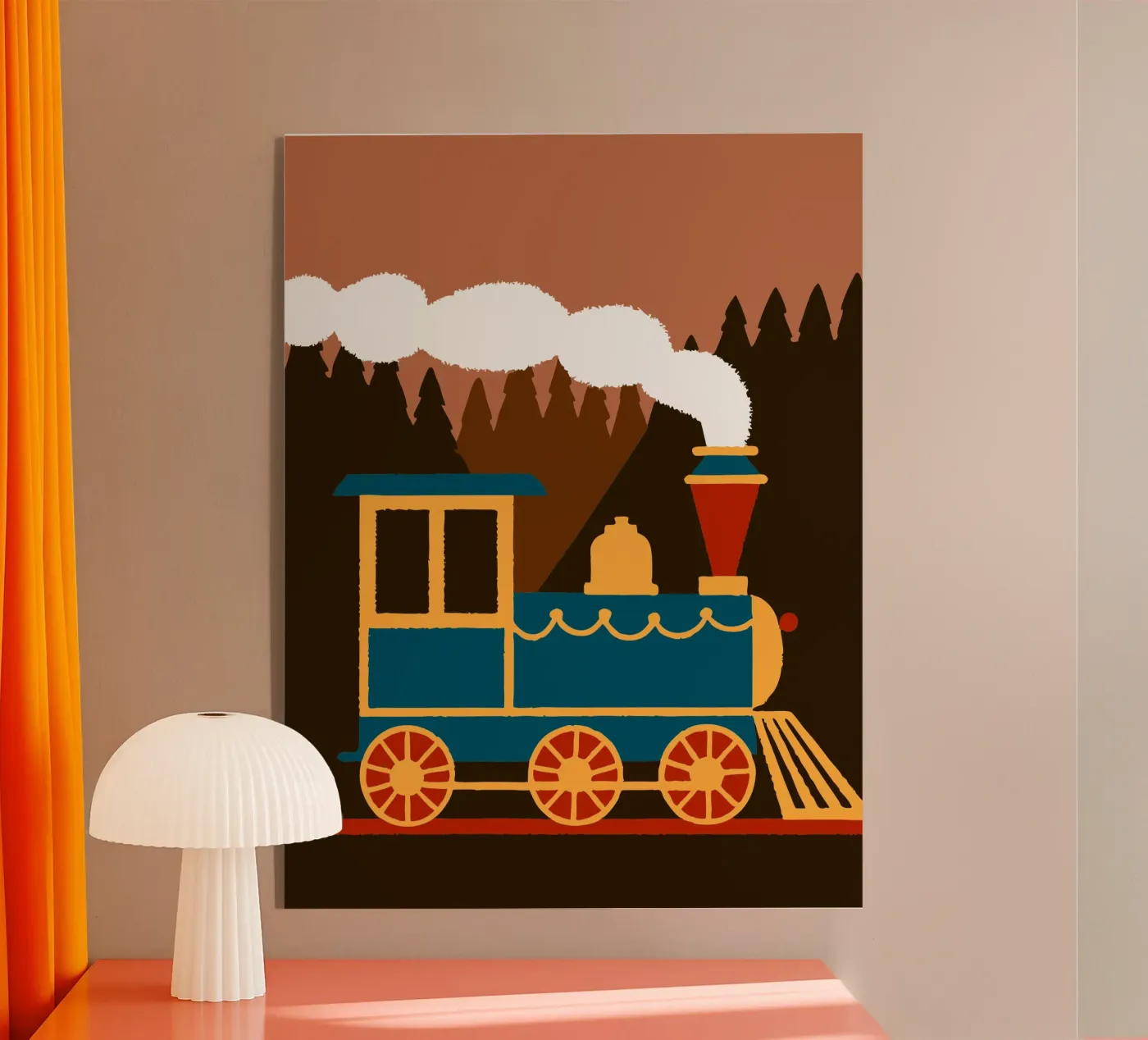 Trein acryl van TRENDY POSTER SHOP