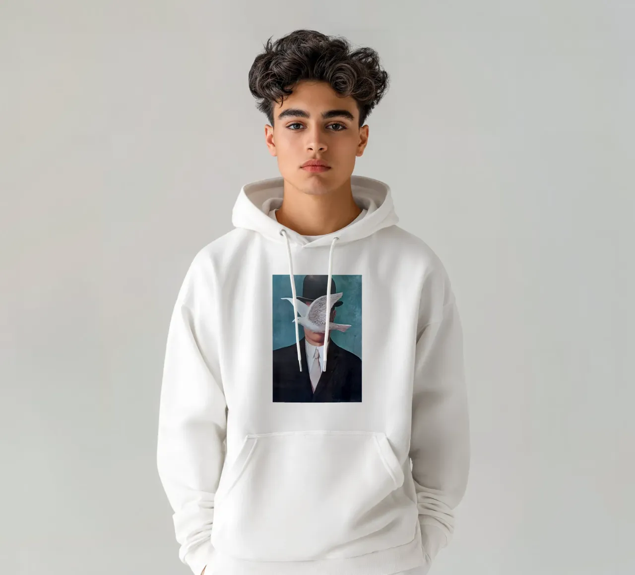 Rene Magritte felpa con cappuccio da Attaboy Dsgn