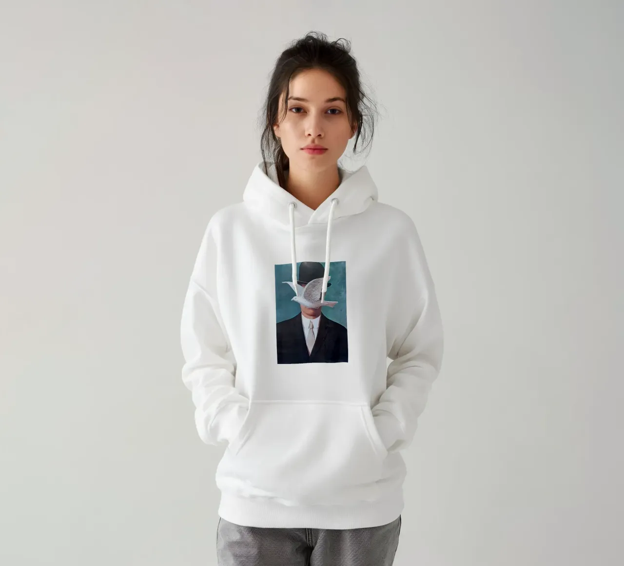Rene Magritte felpa con cappuccio da Attaboy Dsgn