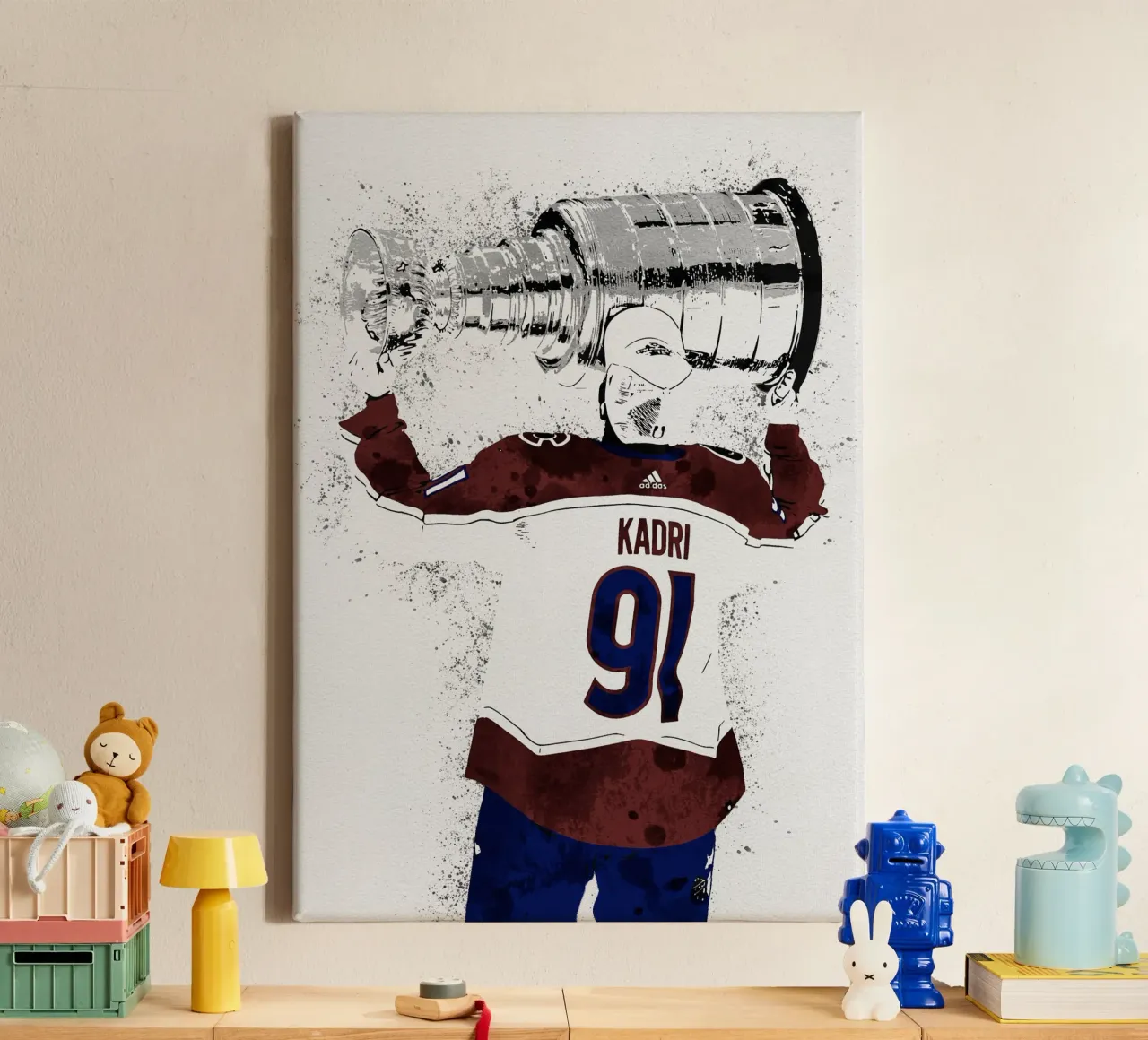 Nazem Kadri tela con Cornice a cassetta da tenten