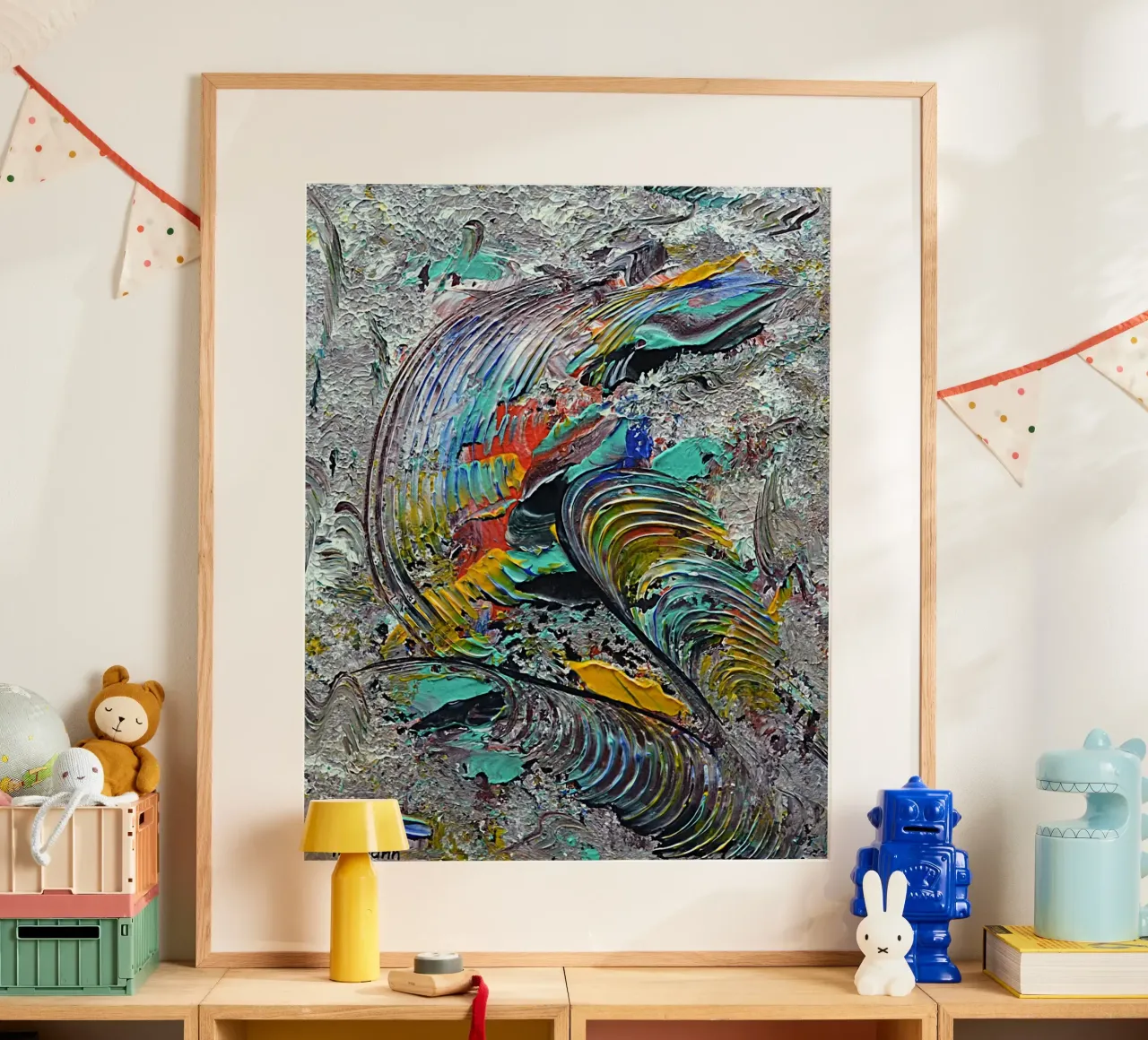 HAPPY DAY carta hahnemühle da Thierry Vobmann Abstract painting