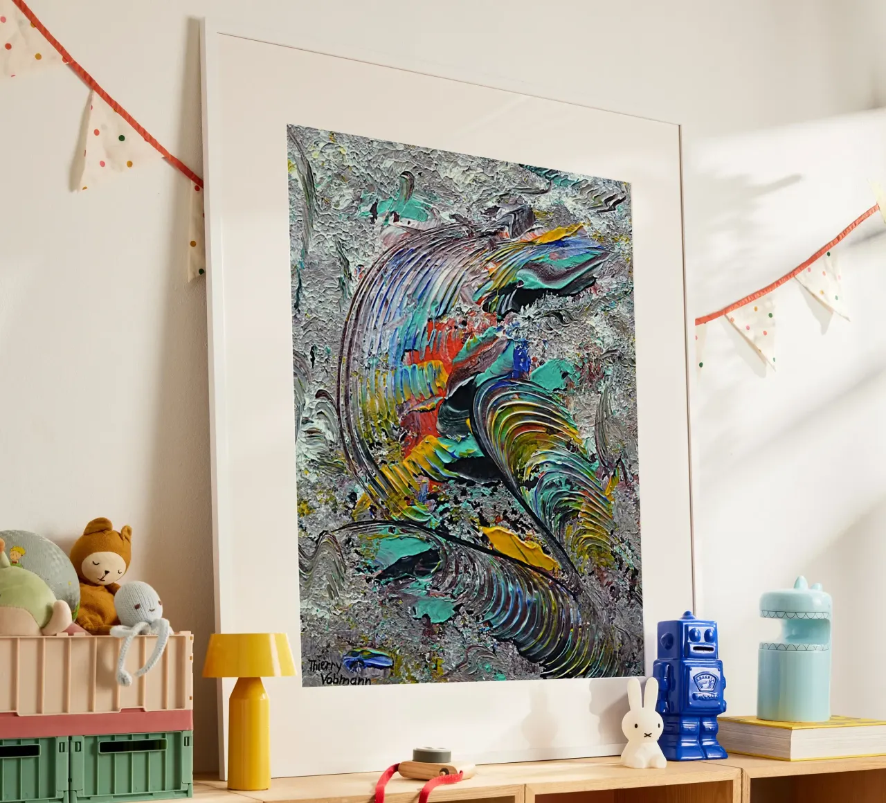 HAPPY DAY carta hahnemühle da Thierry Vobmann Abstract painting