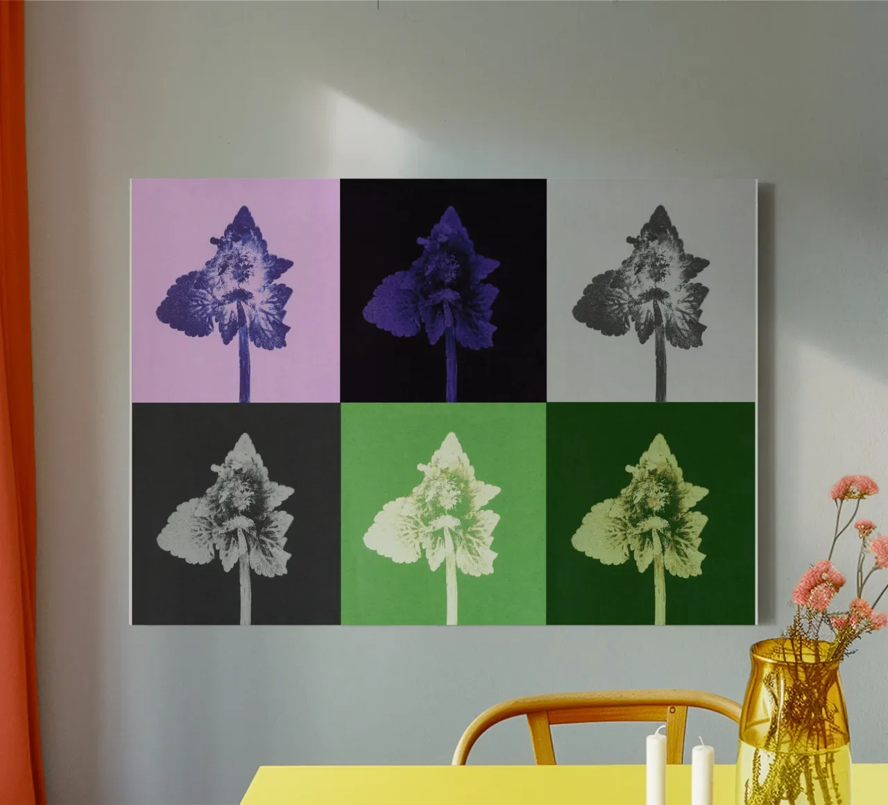 Impressioni botaniche | Puzzle di Lamium purpureum tela con Cornice a cassetta da Ivona Maris