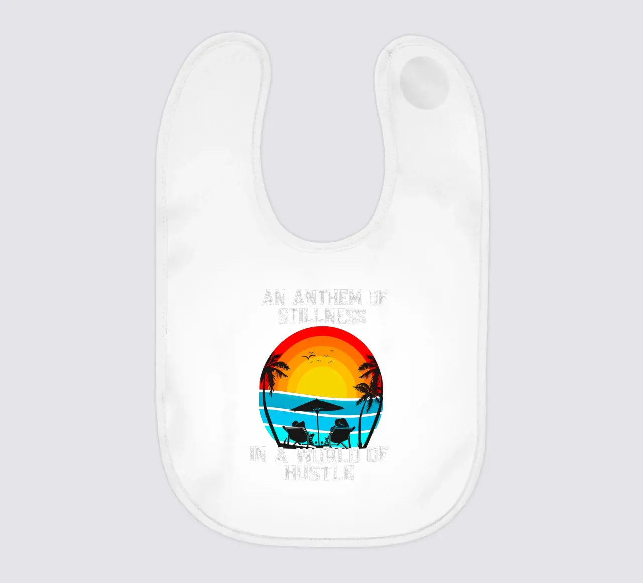Quiet the Noise Your Anthem in a Rushing World Pause Breathe baby bib by Lionandlamb