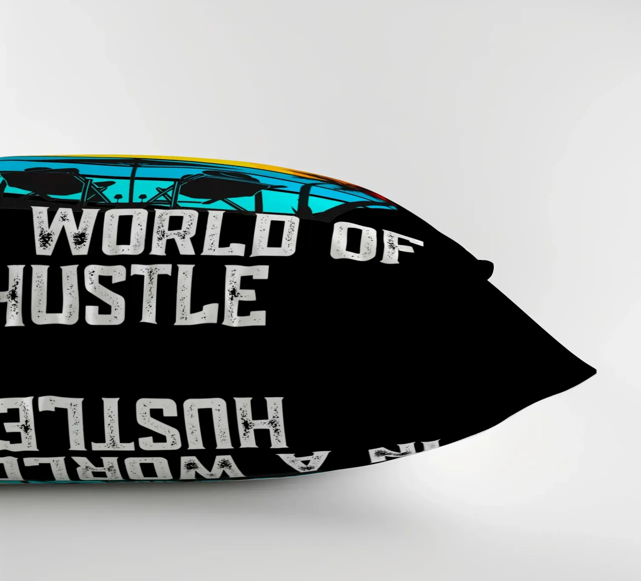 Quiet the Noise Your Anthem in a Rushing World Pause Breathe decorative cushion by Lionandlamb