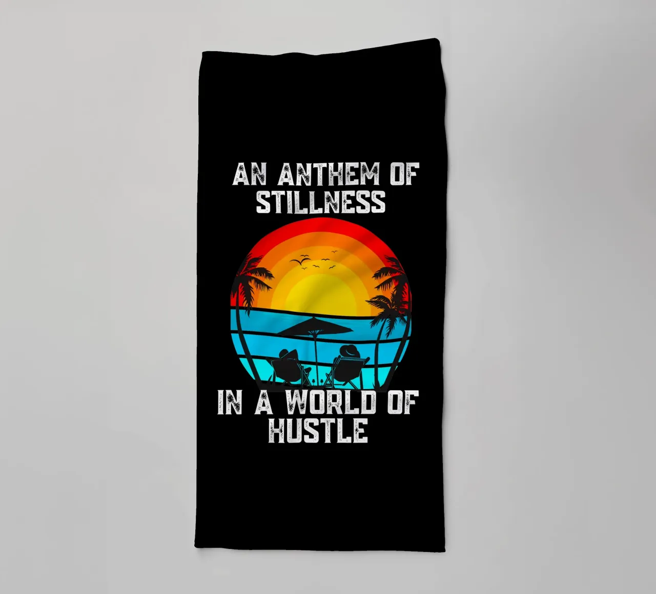 Quiet the Noise Your Anthem in a Rushing World Pause Breathe towel by Lionandlamb
