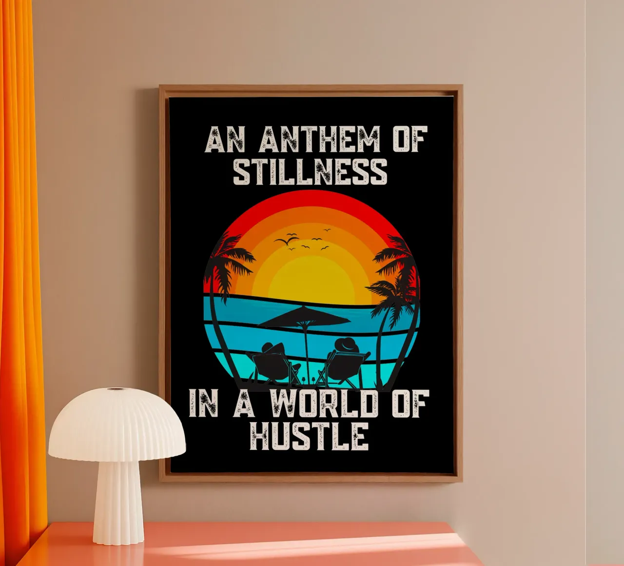 Quiet the Noise Your Anthem in a Rushing World Pause Breathe canvas by Lionandlamb