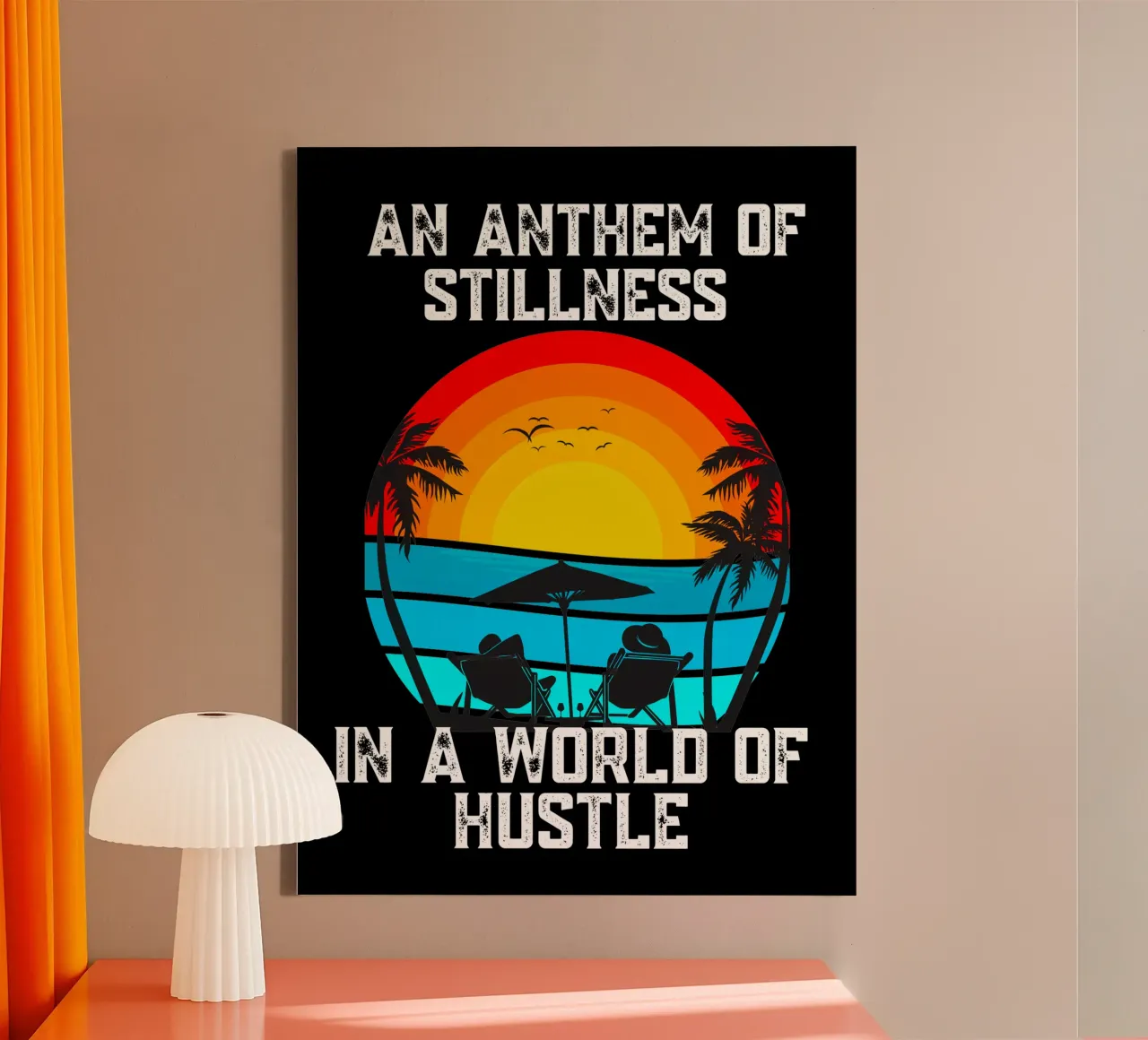 Quiet the Noise Your Anthem in a Rushing World Pause Breathe canvas by Lionandlamb