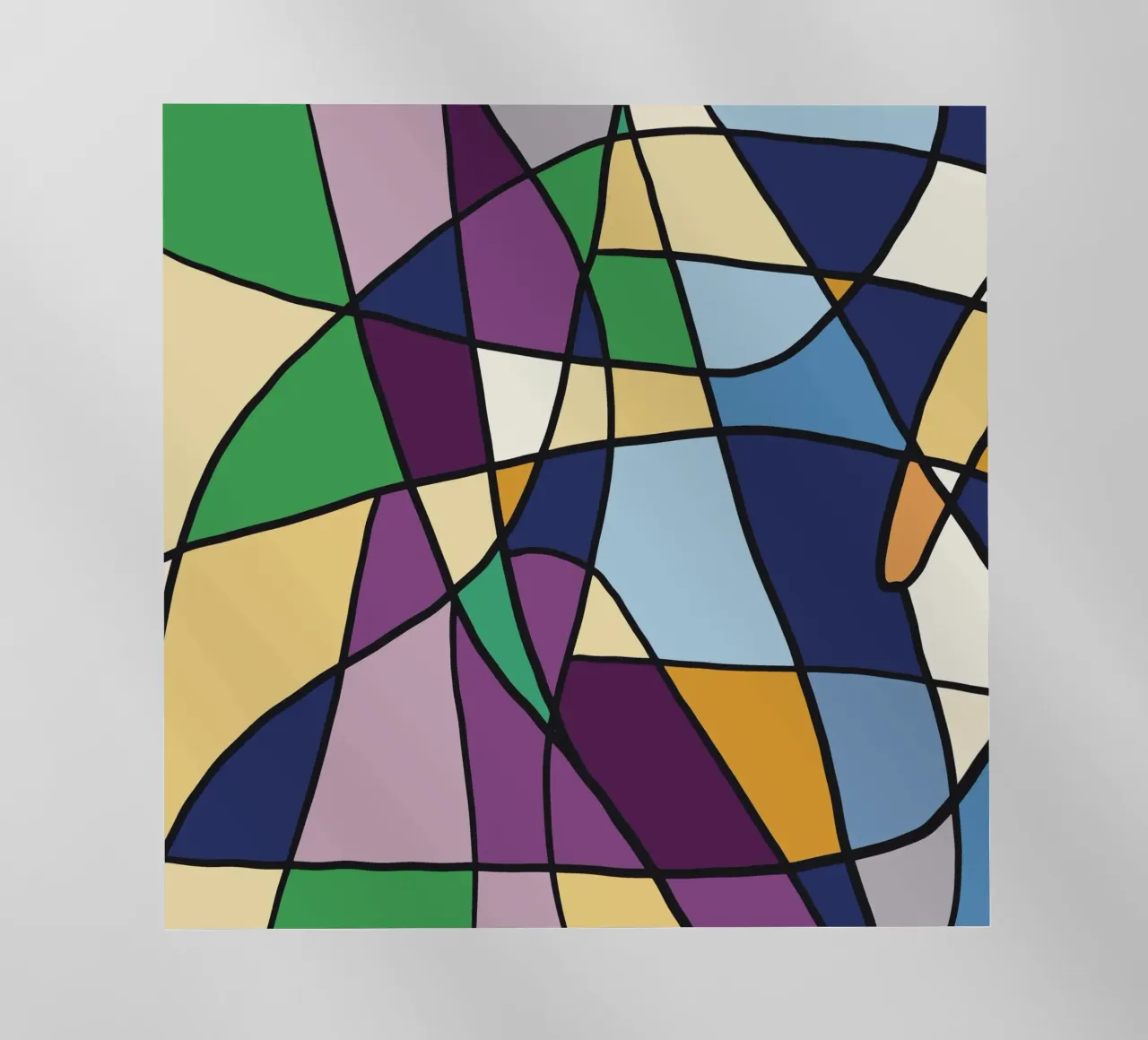 Farbe Mosaik Quadrat abstrakt Backlit Folie von Little Dean