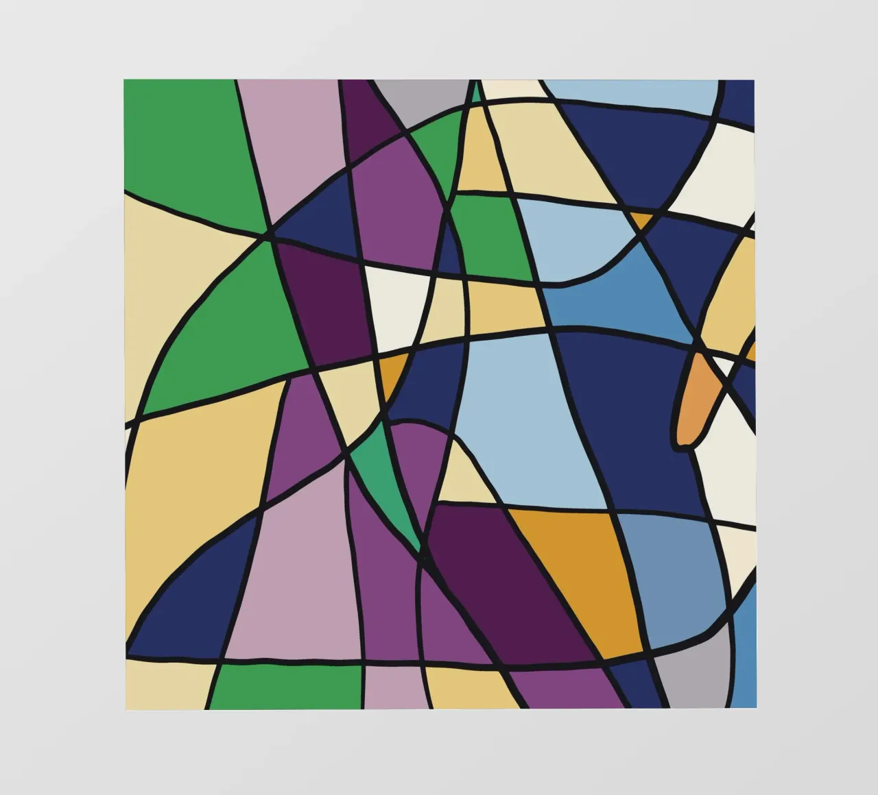 Color mosaic square abstract pvc cover by Little Dean
