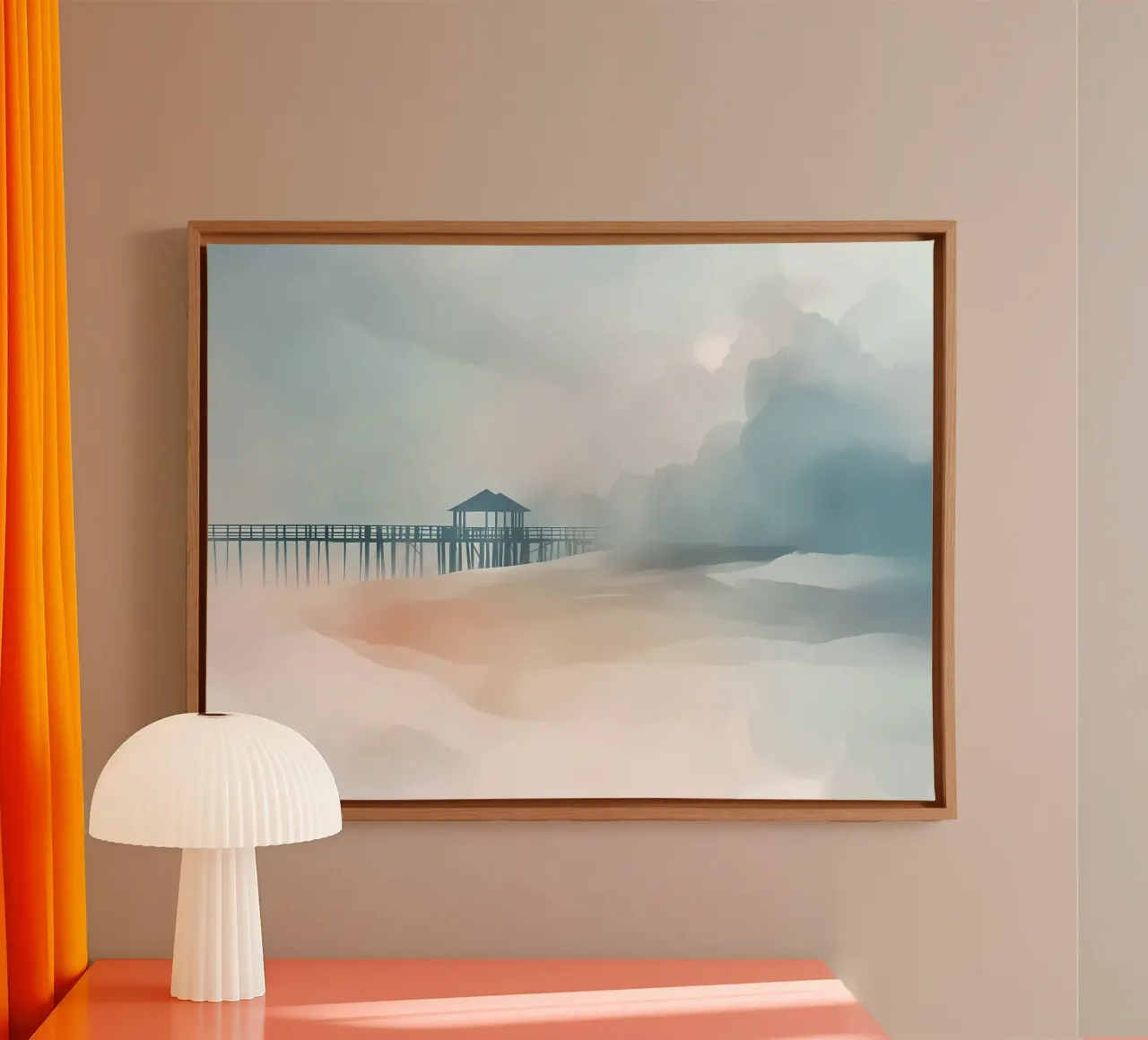 Cabanes Tchanquées Oniriques | Minimalist Watercolours canvas by Une Affaire de Filles