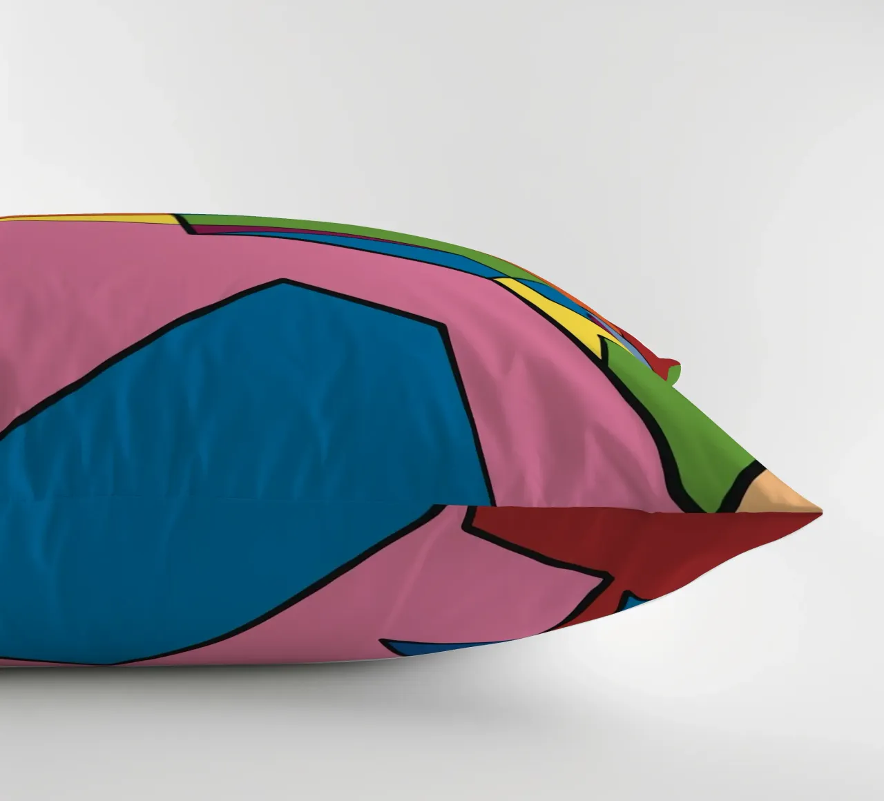 Mosaico a colori quadrato astratto var 2 cuscino da Little Dean