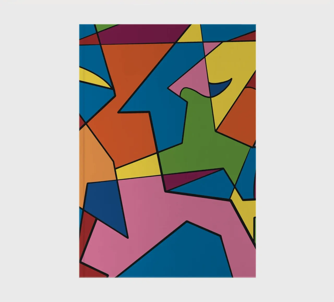 Color mosaic square abstract var 2 notebook by Little Dean